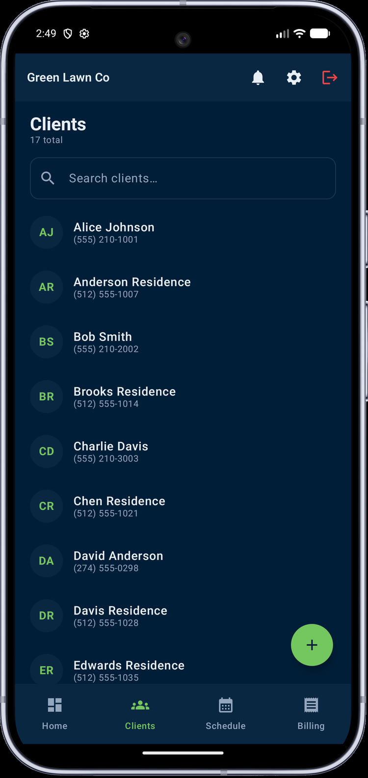 Client list