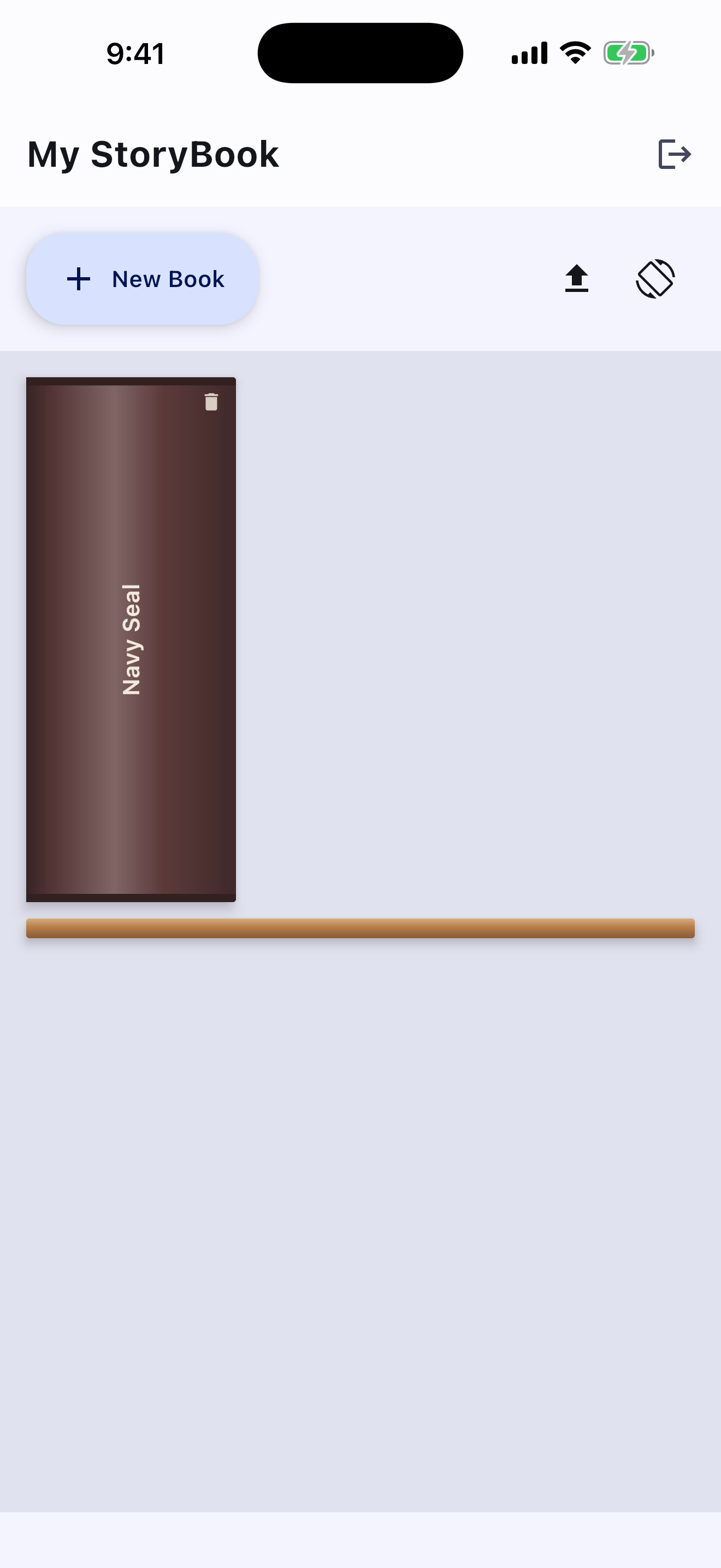 Bookshelf on iPhone