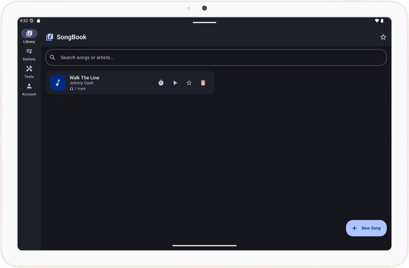 Tablet library dark