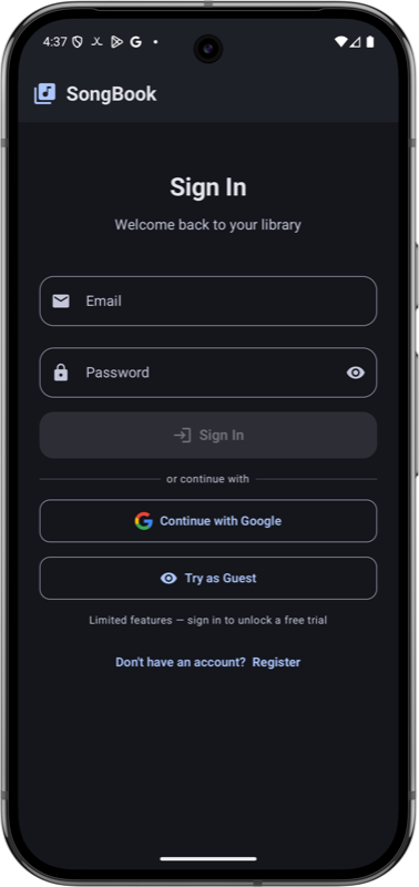 Phone login dark