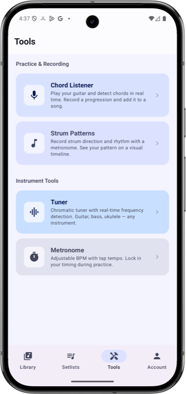 Phone tools light