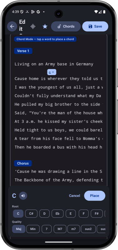 Phone editor dark