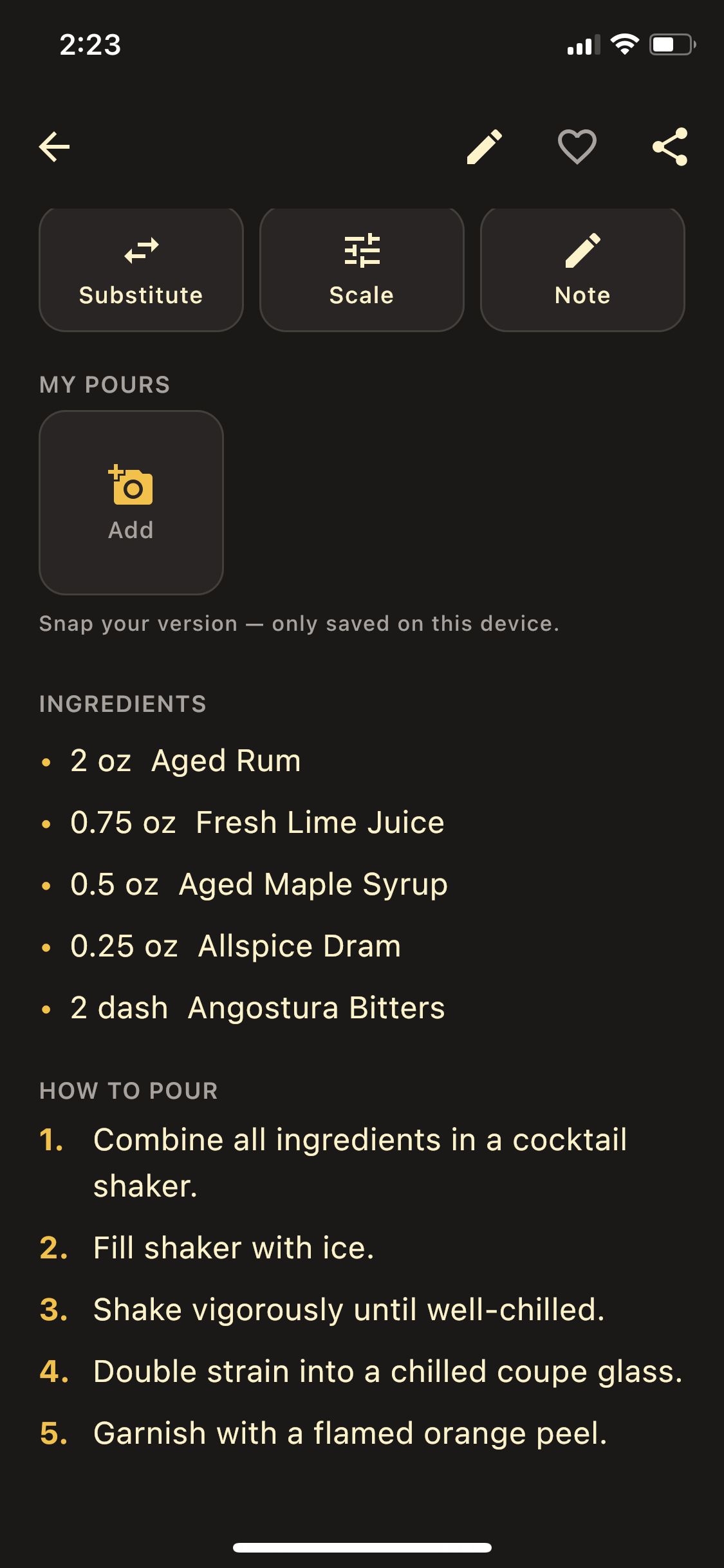 Recipe detail